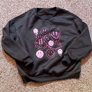 smiley face preppy sweatshirt